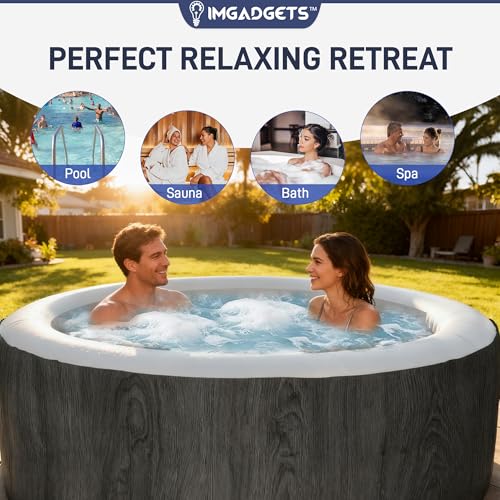 Inflatable Hot Tub | 3 Person Whirlpool Spa w/Air Jets & Dual-Heating