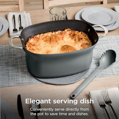 Ninja MC1001C Foodi PossibleCooker PRO 8.5 Quart Multi-Cooker, with 8-in-1 Slow Cooker,Dutch Oven,Steamer &More,Glass Lid & Integrated Spoon,Nonstick,Oven Safe Pot to 500°F,Sea Salt Gray,Sea Salt Grey