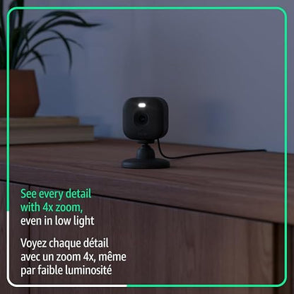 Blink Mini 2K+ (newest model) – Plug-in Home & Pet Security Camera with 2K video resolution, colour night vision, enhanced audio, motion detection – 1 camera (Black)