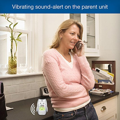 VTech Owl DECT 6.0 Digital Audio Baby Monitor with Night Light, 1 Parent Unit, Silver & White, DM225