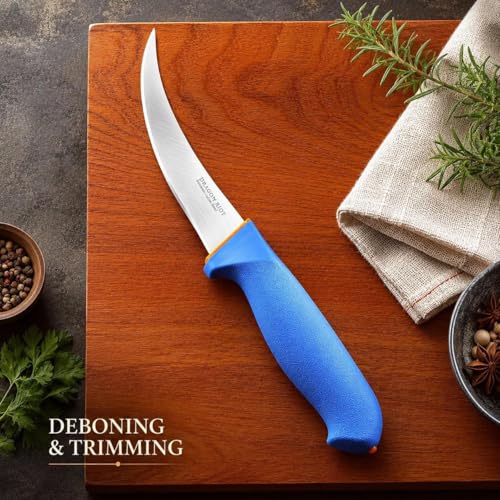 DRAGON RIOT Curved Boning Knife-6" Fillet Knife for Meat Deboning