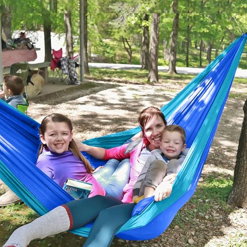 Camping Hammock Double Lightweight Nylon Hammock with Tree Straps