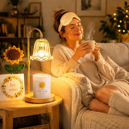Candle Warmer Lamp Gift for Women Get Well Self Care Gifts Basket for Her