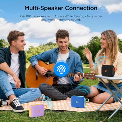 BUGANI Rove Go 5 Portable Bluetooth Speaker, IP67 Dust & Waterproof Blue