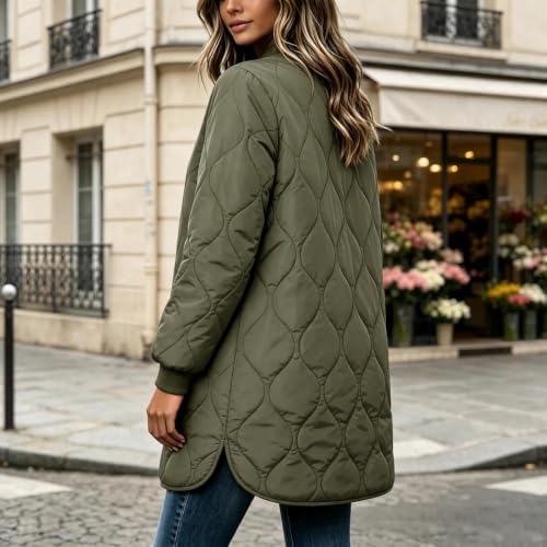 Generic Veste Matelassée Femme Ladies Winter Jackets Thermal Full Zip Coat
