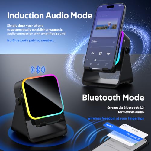 Wireless Induction Audio Speaker Stand, Birthday Gifts for Men Dad Him Boy