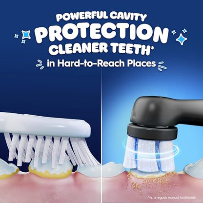 Oral-B iO Kids Rechargeable Electric Powered Toothbrush, Spiderman with 1 Gentle Care Brush Head - Automatic Pressure Sensor to Protect Gums - 3 Cleaning Settings - 2 Min Music Timer - 28 Day Battery Life