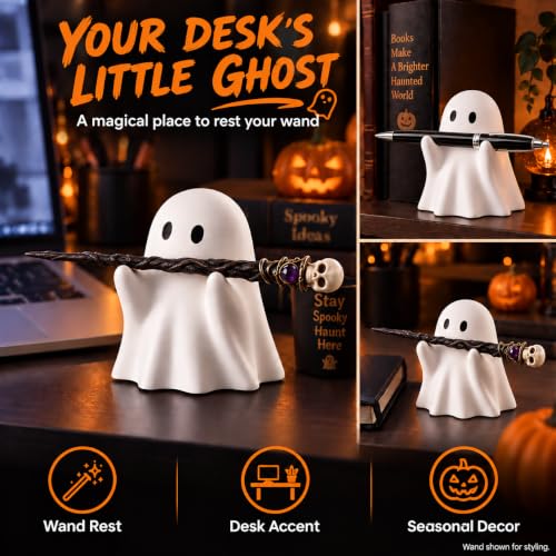 Cute Halloween Ghost Statue Funny Figurine Decorations- Spooky Resin Statue