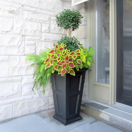 Mayne Inc. Fairfield 5829B Tall Planter, 28-Inch by 16-Inch by 16-Inch, Black