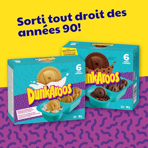 Betty Crocker Dunkaroos Vanilla Cookies with Rainbow Chip Vanilla Frosting, Package of 6 Trays of Dunkaroos