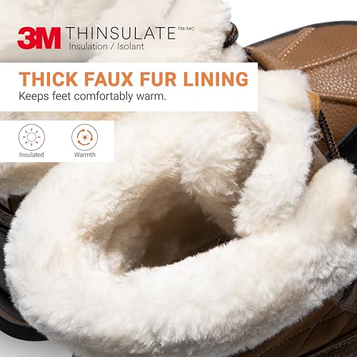 DREAM PAIRS Women's Waterproof Winter Snow Boots,Chestnut
