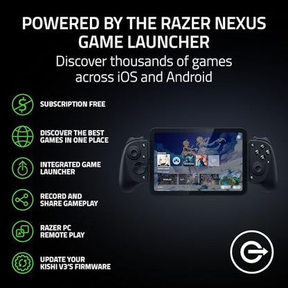 Razer Kishi V3 Pro Gaming Controller for iPhone, Android & Tablets, USB-C