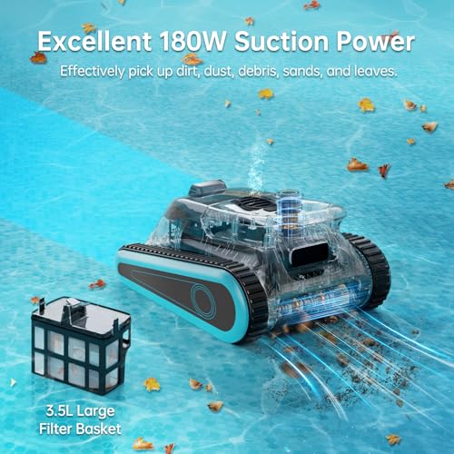 NexTrend Pool Cleaner Robot, Inground Pool Vacuum with 150 Mins Runtime