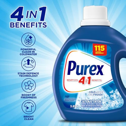 Purex® Coldwater Liquid Laundry Detergent 3.85L, 115 washloads