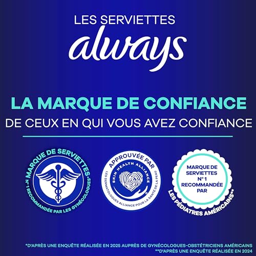 Always Maxi Pads, Extra Heavy Overnight Pad with Wings, Size 5, 14 Count