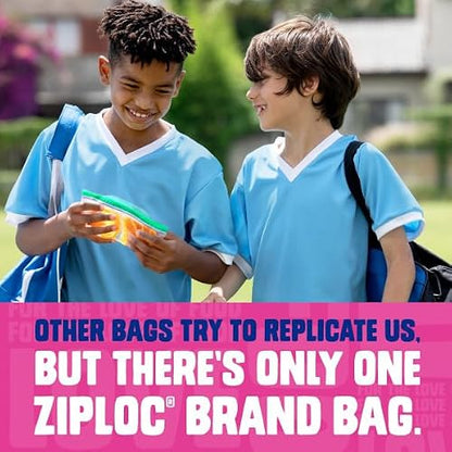 Ziploc Snack Bags, EasyGuide Seal, BPA-Free Food Storage, 100 Count