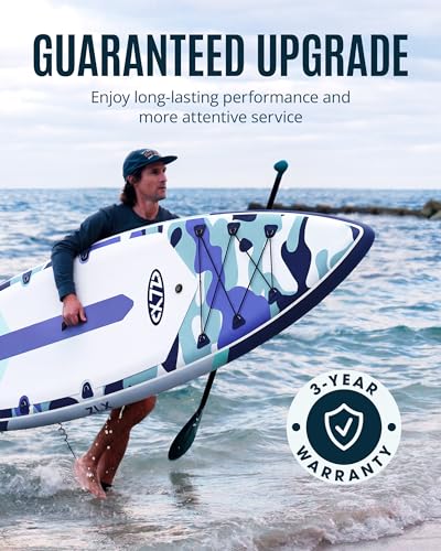 ZLX Inflatable Paddle Board, 11'6" Stand Up Paddleboard for Beginners, Wide SUP with Stable Center Fin, Non-Slip Deck Pad, All Skill Levels, 500LBS