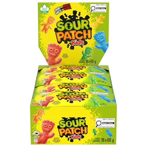 Maynards, Sour Patch Kids Original, Gummy Candy, 60 g (Pack of 18)