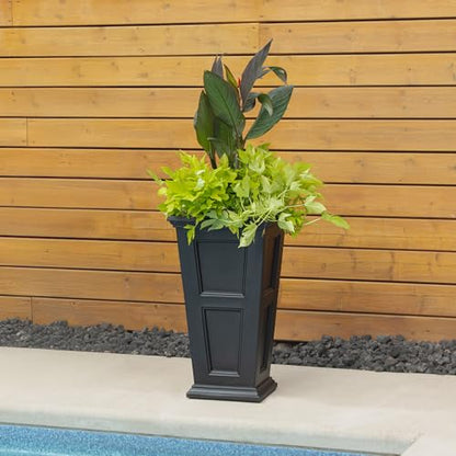 Mayne Inc. Fairfield 5829B Tall Planter, 28-Inch by 16-Inch by 16-Inch, Black