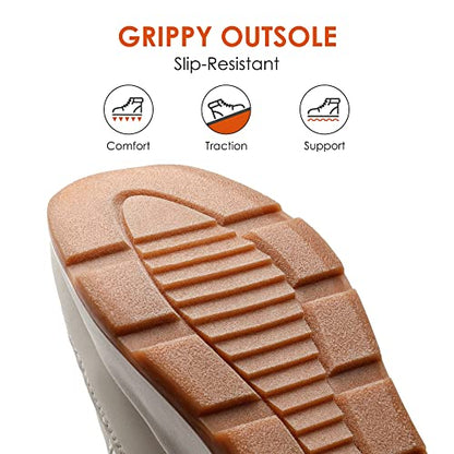 DREAM PAIRS Women's Waterproof Ankle Winter Snow Boots,Off-White,7