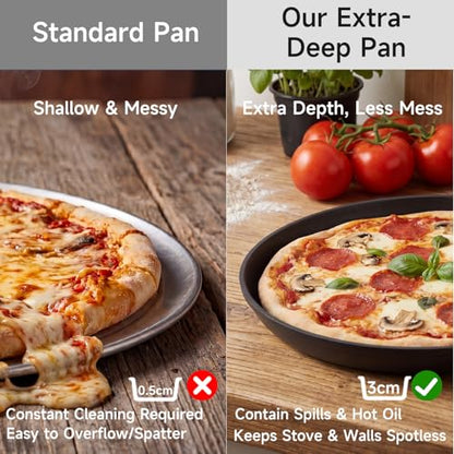 JEETEE Titanium Crepe Pan with Detachable Handle, 9.5" Nonstick Pancake Pan