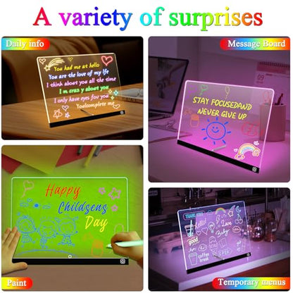 Exbelle16“ LED Drawing Board for Kids Birthday Gift 7 Colors Light