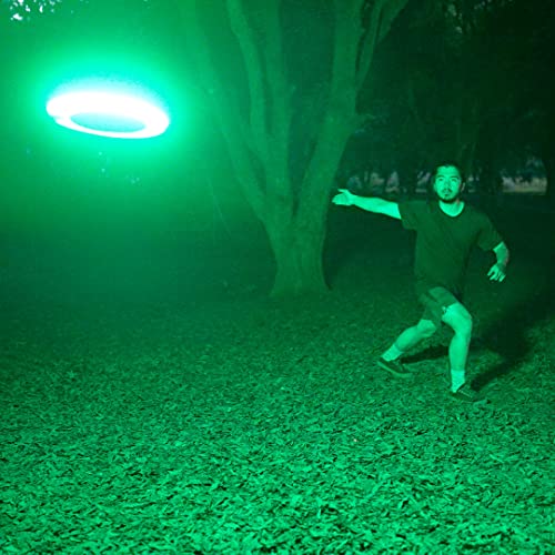 TOSY Flying Disc - 36 Monocolor LEDs, Super Bright, Smart Modes, Birthday Gift, Camping Toy for Kid/Teen/Adult, Auto Light Up, Rechargeable, Waterproof, 175g