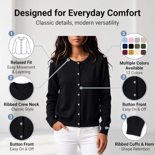 Women Sweaters Womens Cardigan Button Cardigan Knit Top Red