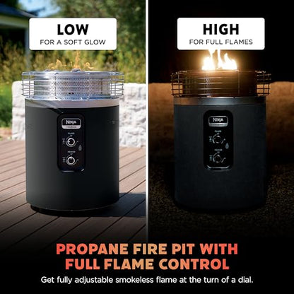 Ninja Fireside360 Smokeless Fire Pit/Patio Heater, Black, OF101C