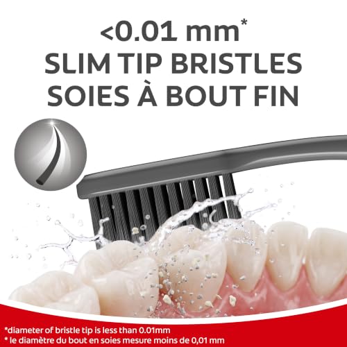 Colgate Slim Soft Charcoal Toothbrush, Ultra Soft, 2 Pack