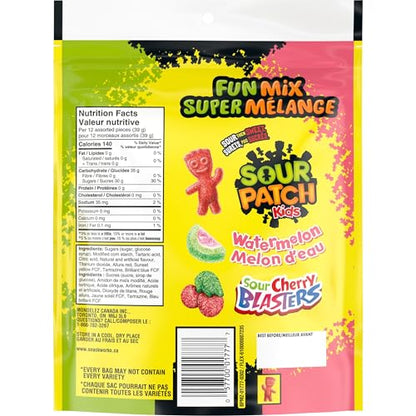 Maynards Sour Patch Kids Fun Mix Candy, Variety Pack, Resealable, 315 g
