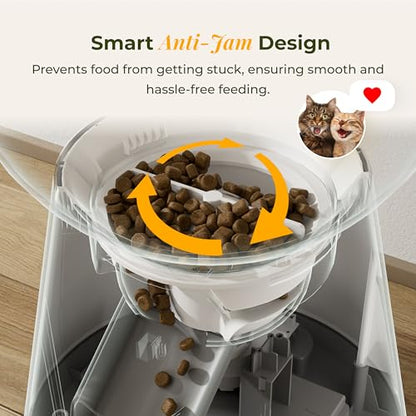 Automatic Cat Feeder with 2K Camera, 5G WiFi 4L Timed Food Dispenser
