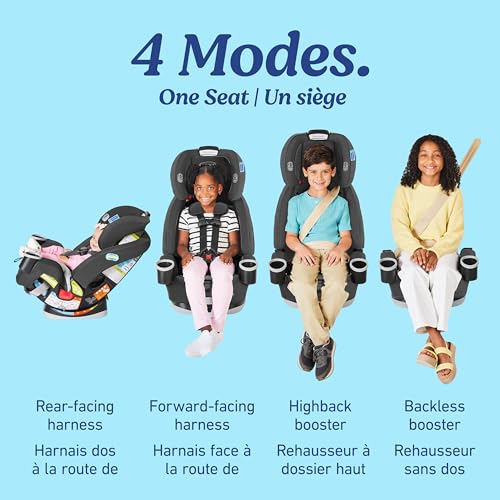 Graco 4Ever All-in-One Convertible Car Seat, 4-in-1 Baby to Big Kid Car Seat from 1.8-54 kg (4-120 lb), ProtectPlus Engineered, Drew