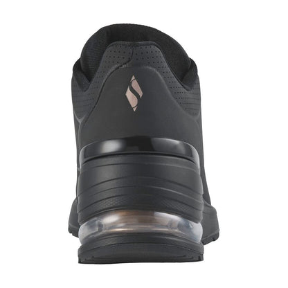 Skechers Women's Million Elevated Air Sneaker, Black, 8.5