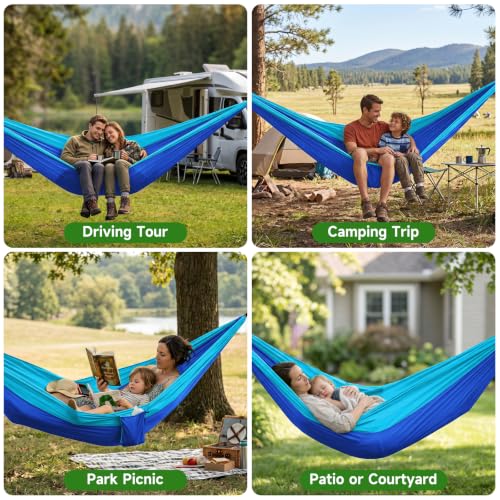 Camping Hammock Double Lightweight Nylon Hammock with Tree Straps