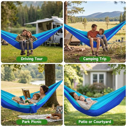 Camping Hammock Double Lightweight Nylon Hammock with Tree Straps