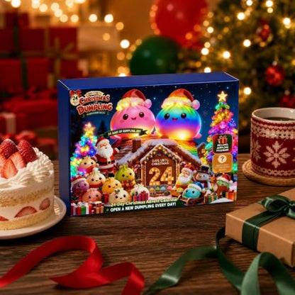 Christmas Advent Calendar 2026 Squishies, 24 Days Countdown Gift，01 | Christmas Advent Calendar with 24 Cute Mini Squishies for Christmas Countdown Calendar 2026 Xmas Holiday Gifts