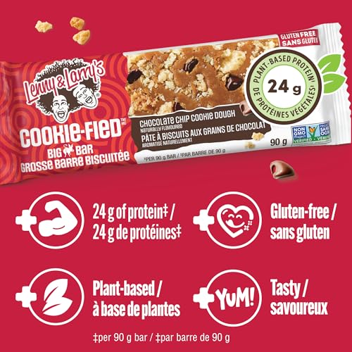 Lenny & Larry's BIG BAR Chocolate Chip Cookie Dough, 24g Protein