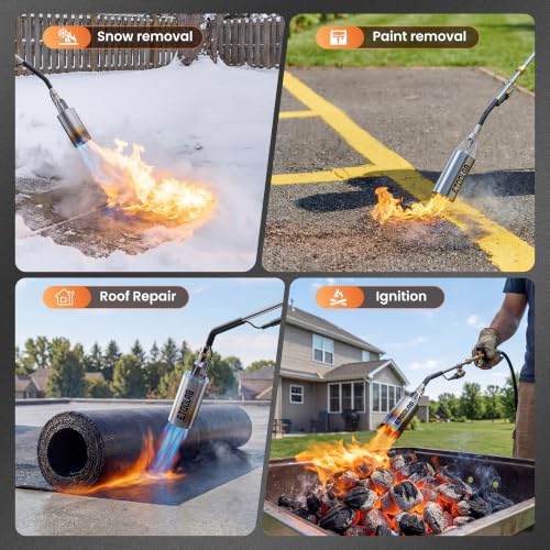 etoolab Propane Torch Weed Burner with 14FT Safety Hose, 1,800,000 BTU
