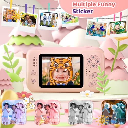 Kids Camera for Boys and Girls HD Selfie Digital Camera for 3-12 Year Old Kids with Tripod & SD Card, Perfect for Christmas & Birthday Gifts Best Festival Gift
