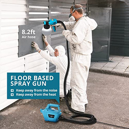 Tilswall Paint Sprayer 800W, HVLP Electric Spray Gun for Decks and Fences