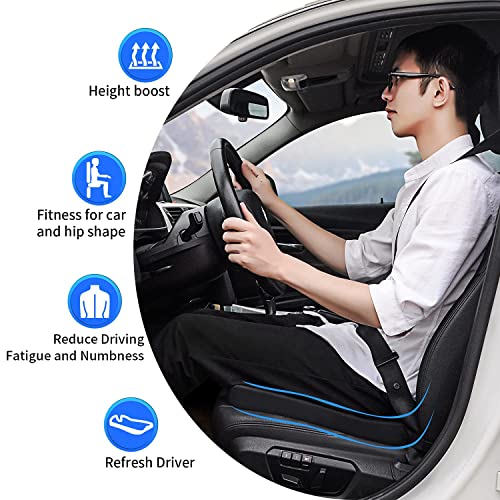 Car Seat Cushion for Car and Truck Driver Seat Office Chair Wheelchairs Coccyx Support Sciatica, Lower Back Pain Relief Memory Foam Car Seat Pad
