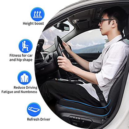 Car Seat Cushion for Car and Truck Driver Seat Office Chair Wheelchairs Coccyx Support Sciatica, Lower Back Pain Relief Memory Foam Car Seat Pad
