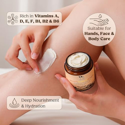 CADDISE Beef Tallow Face Cream, Tallow and Honey Balm, Bergamot, 4 Oz