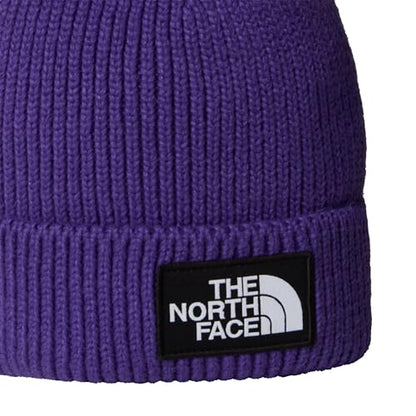 THE NORTH FACE TNF Logo Box Cuffed Beanie, Peak Purple, One Size