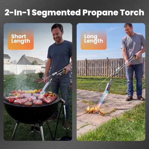 etoolab Propane Torch Weed Burner with 14FT Safety Hose, 1,800,000 BTU