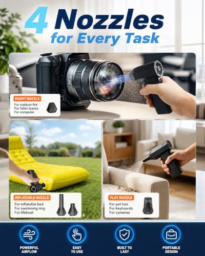 KONPAYDE Compressed Air Duster, 180000RPM Electric Turbo Fan