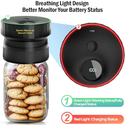 2026 Upgraded One-integrated Automatic Mason Jar Vacuum Sealer