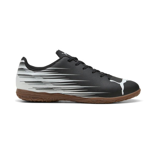 Puma Men's Attacanto Indoor Trainer Soccer Shoe Sneaker, Black/White, 8