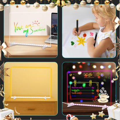 16" LED Drawing Board for Kids Birthday Gifts for Girls, Black/Yellow